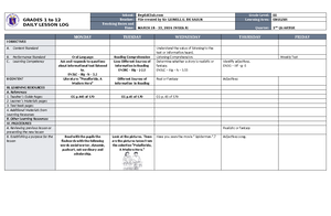 DLL Filipino 3 Q3 W8 - The curriculum - GRADES 1 to 12 DAILY LESSON LOG ...