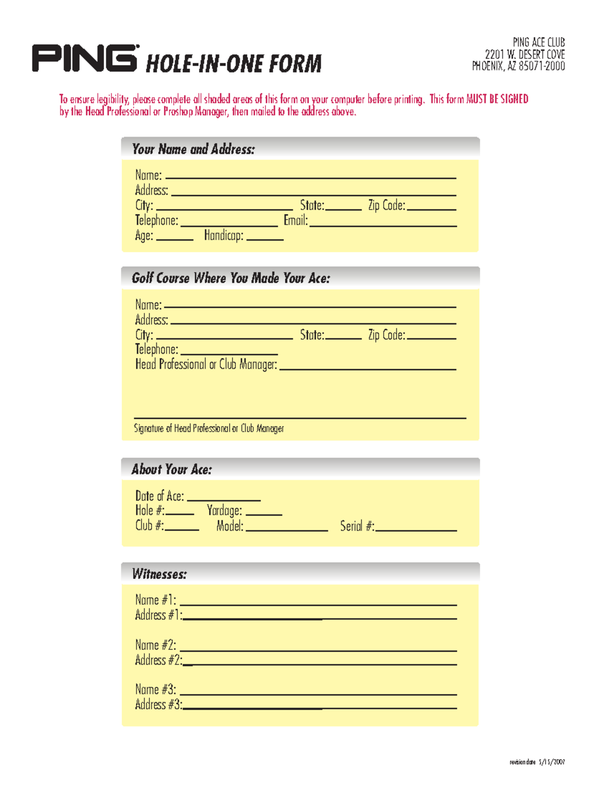 Ping ace form Ping ace form Studocu