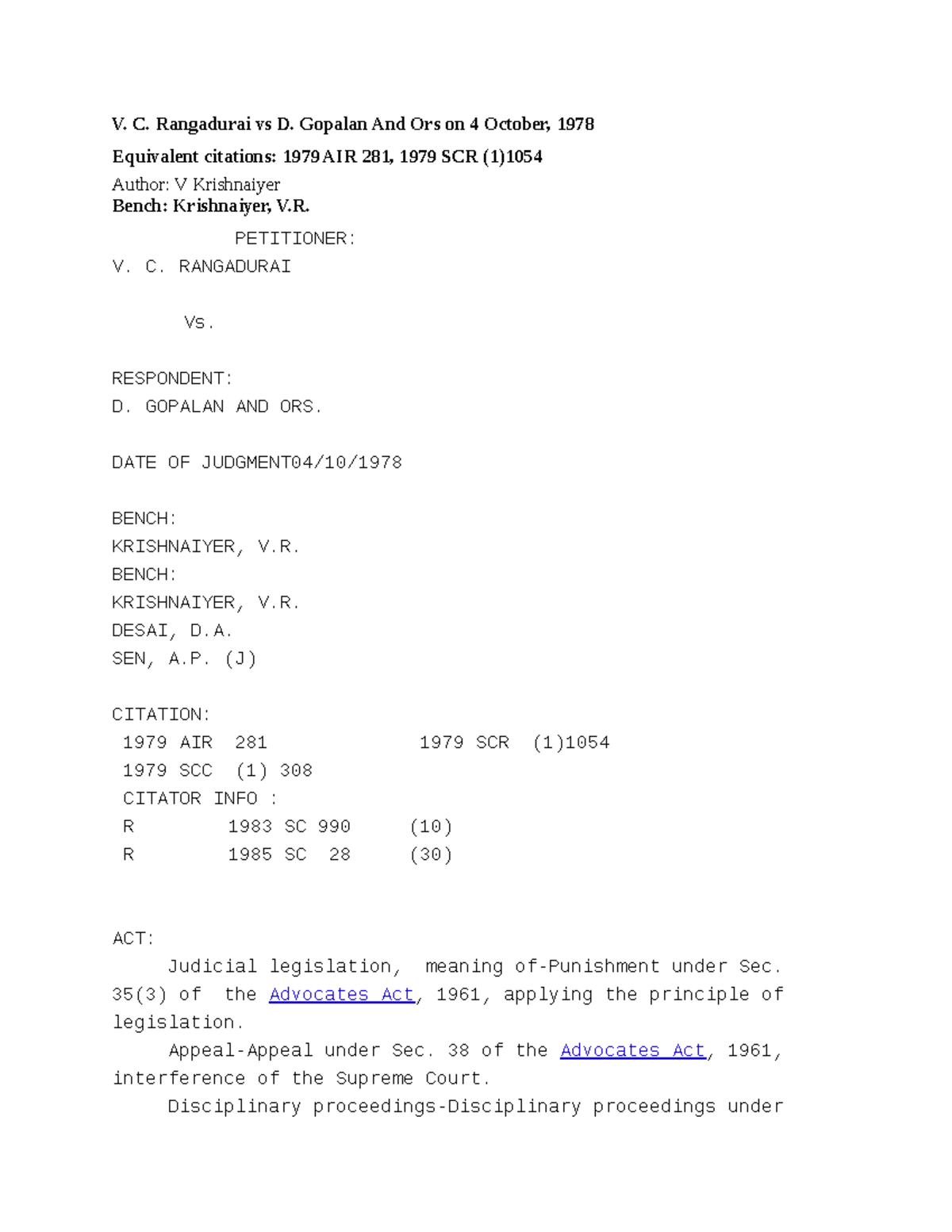 V C This Decision Is Testimonial To The Fact That Professional Ethics