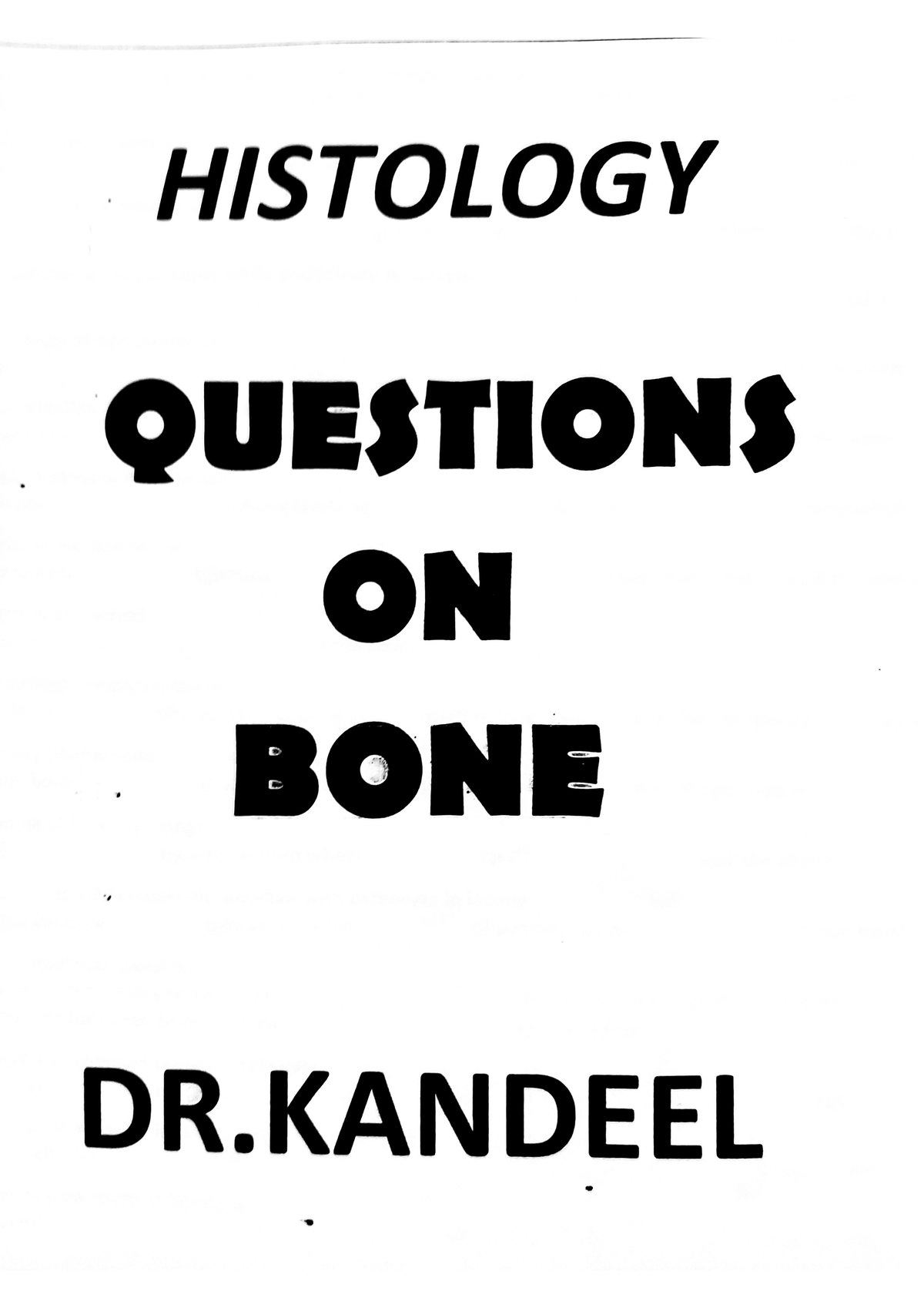 Histo MCQ On Bone - General Histology - Studocu