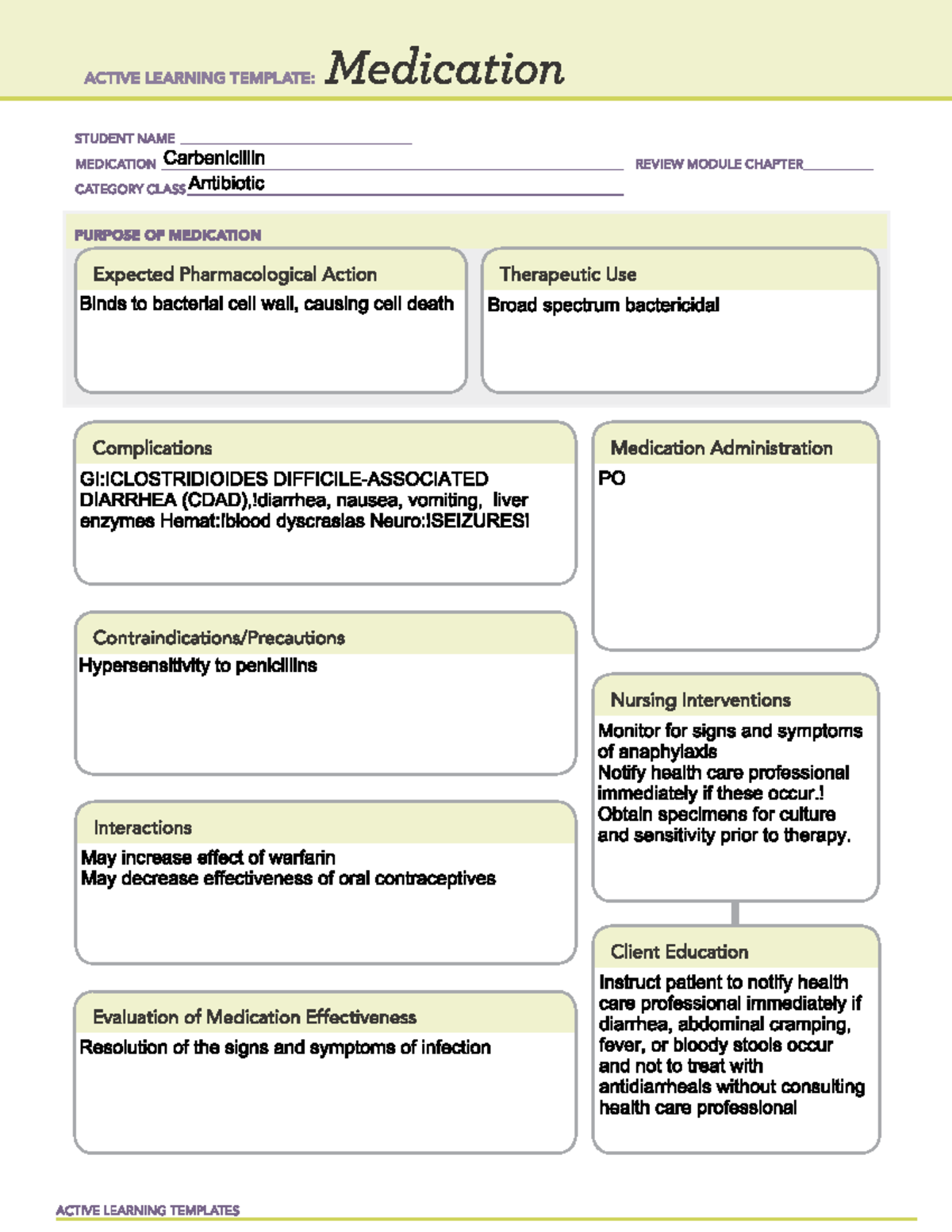 Carbenicillin - Broad spectrum antibiotics lecture - NR-291 - Studocu