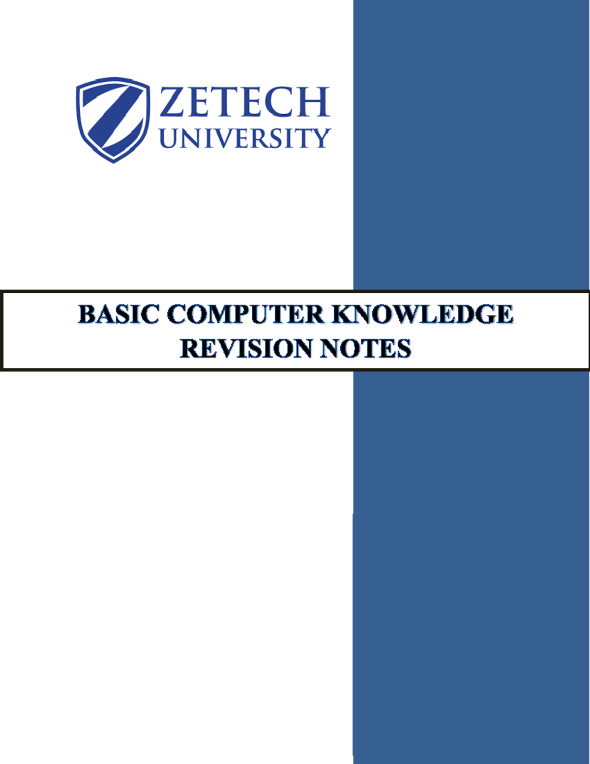 Zeetech university great TABLE OF CONTENTS Definition of terms