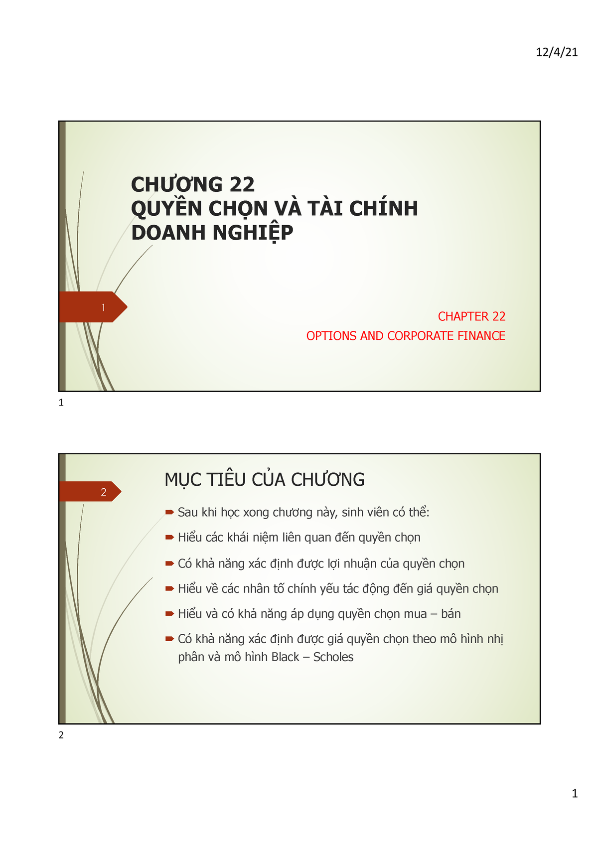 Bai 5  Dinh Gia Quyen Chon Bang Mo Hinh BlackScholes  PDF