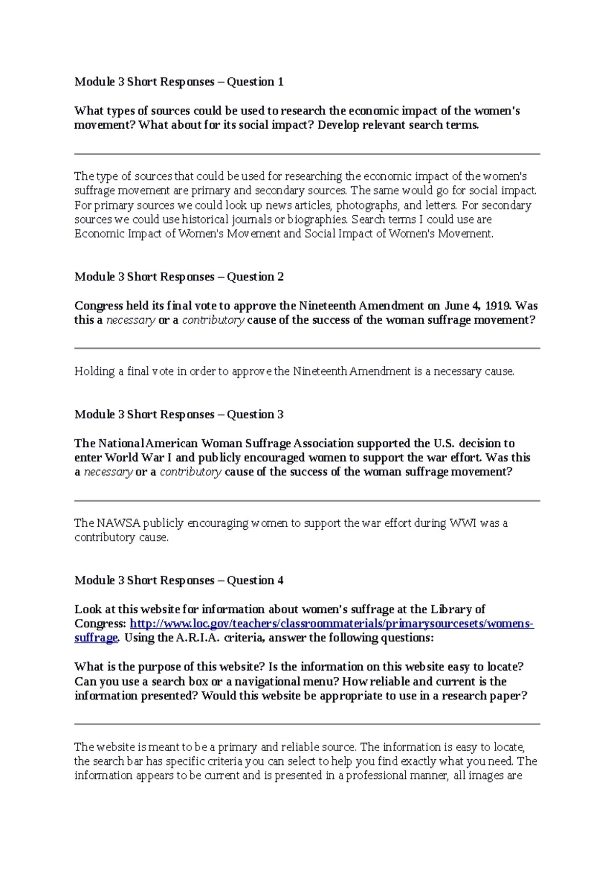 Module 3 Short Answers - Module 3 Short Responses – Question 1 What ...