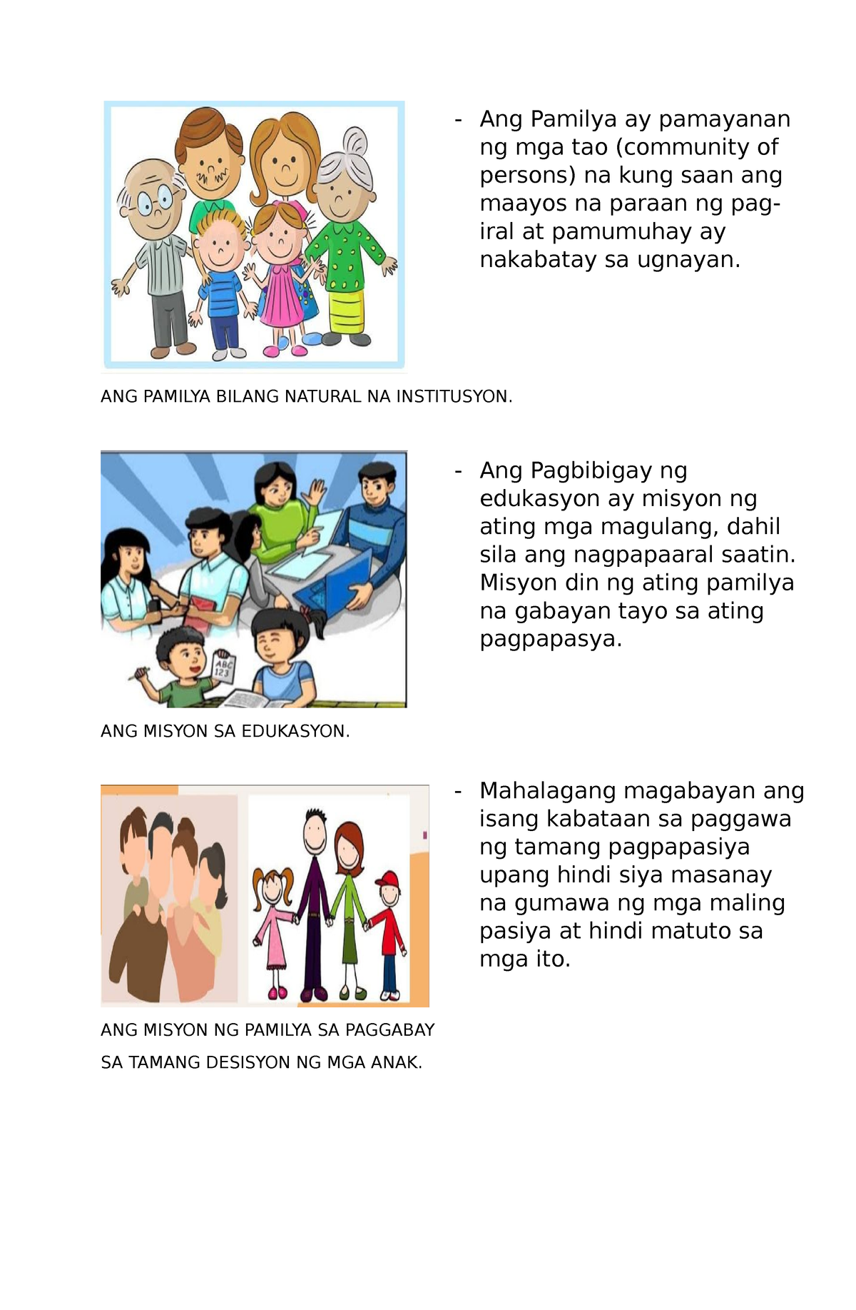 Ang Pamilya Bilang Natural Na Institusyon Ang Pamilya Bilang Natural ...