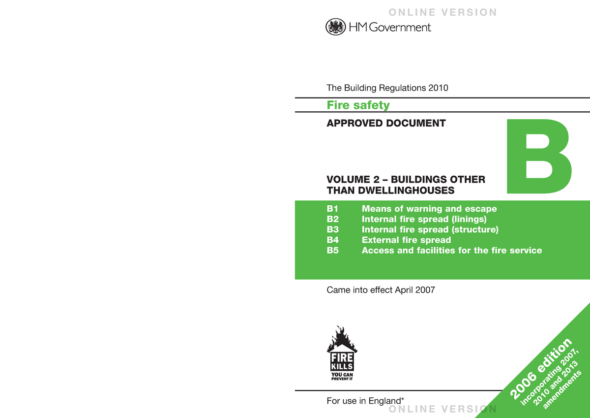 BR PDF AD B2 2013 (Part B) - The Building Regulations 2010 B1 Means Of ...