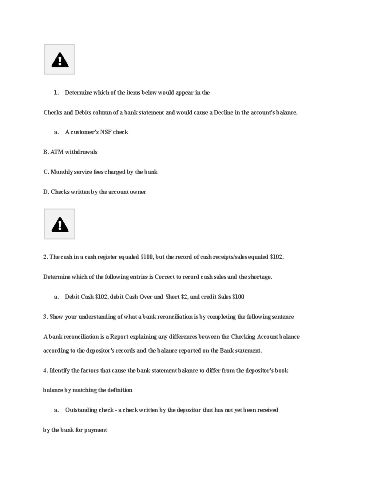 Week 6 notes Chapter 6 - Determine which of the items below would ...