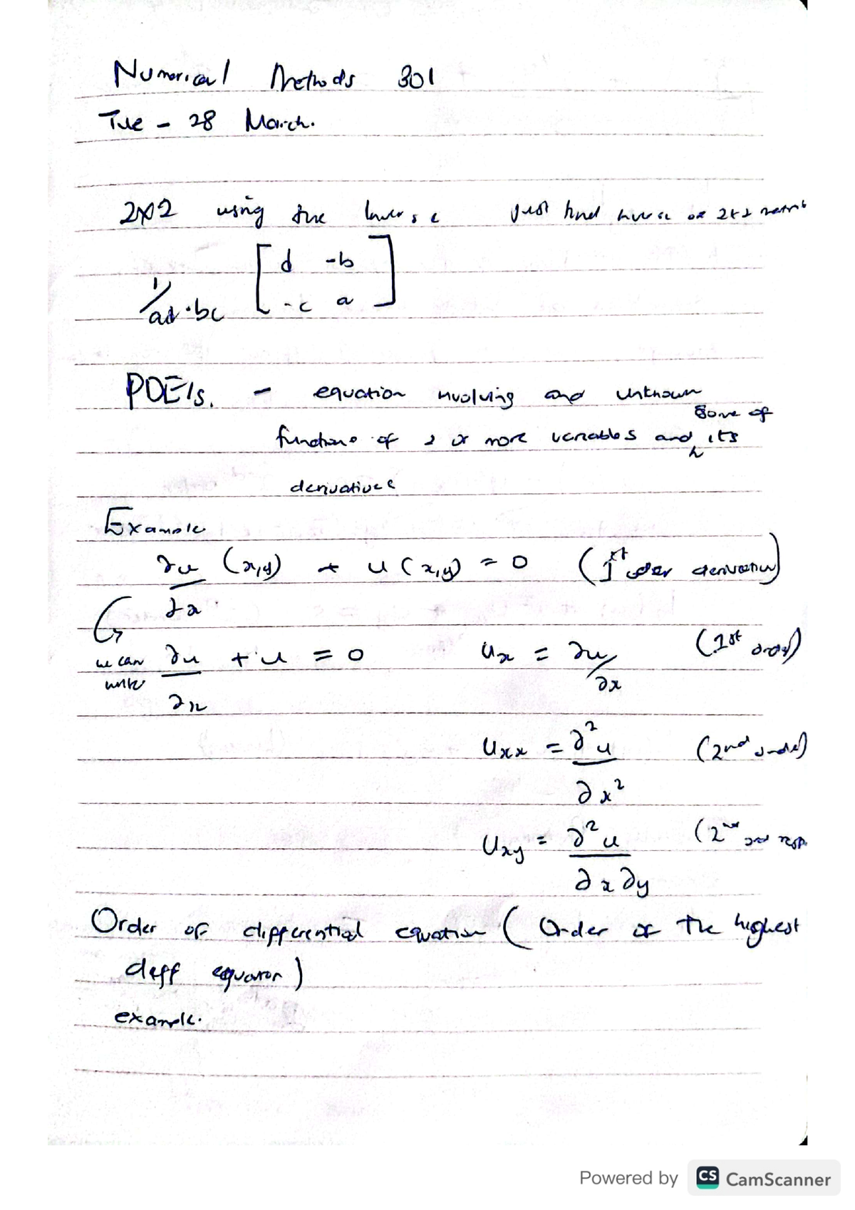 Numerical Methods Notes - MAT21M1 - Studocu