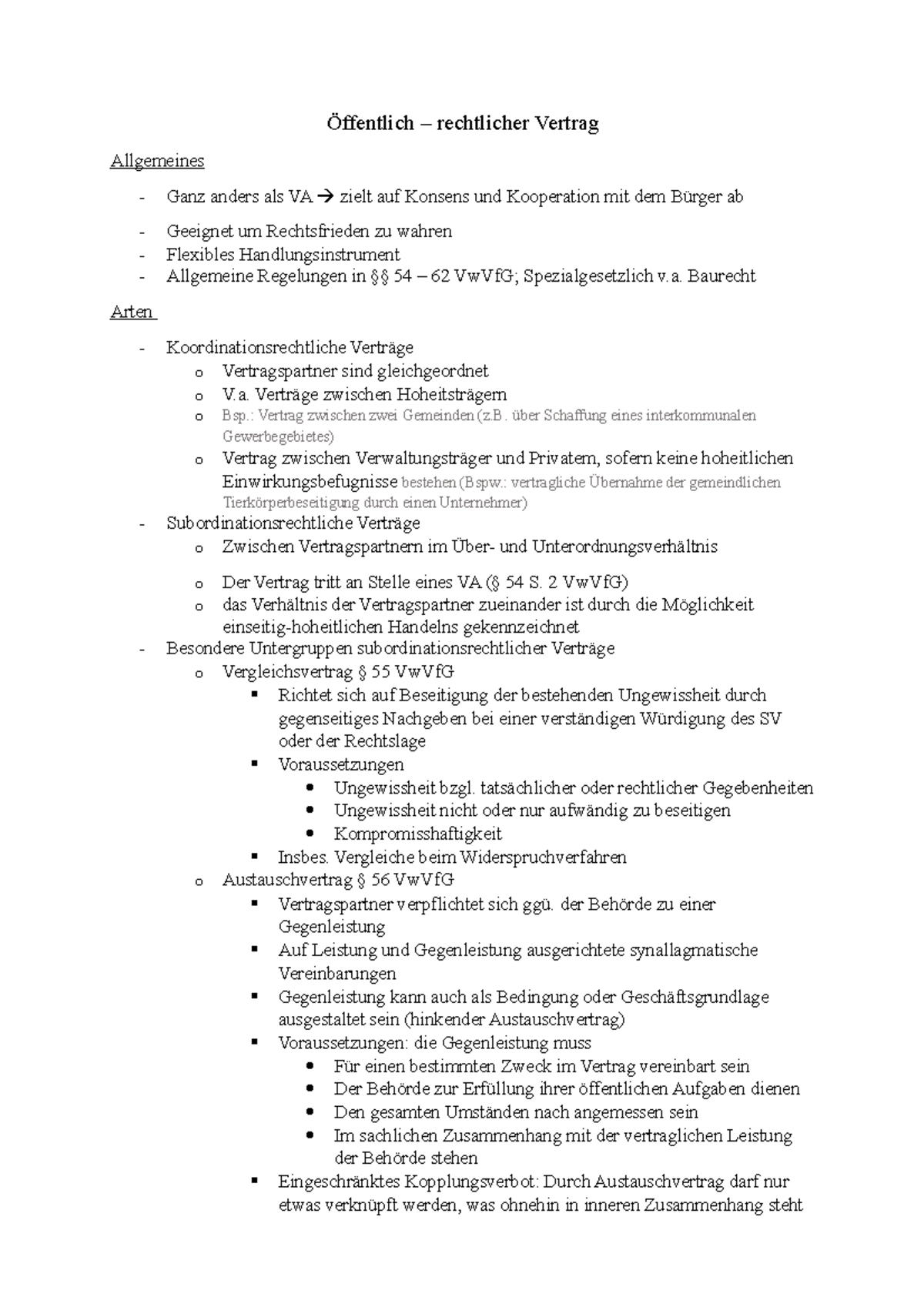 Beispiel öffentlich Rechtlicher Vertrag Öffentlich - rechtlicher Vertrag - Öffentlich – rechtlicher Vertrag
