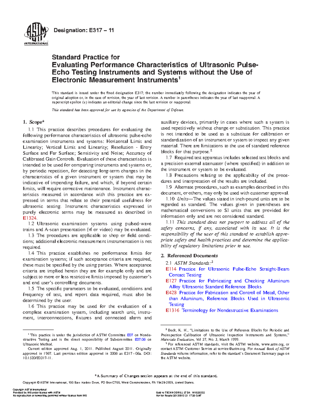 Astm E Ut Download Designation E Standard Practice For Evaluating Performance