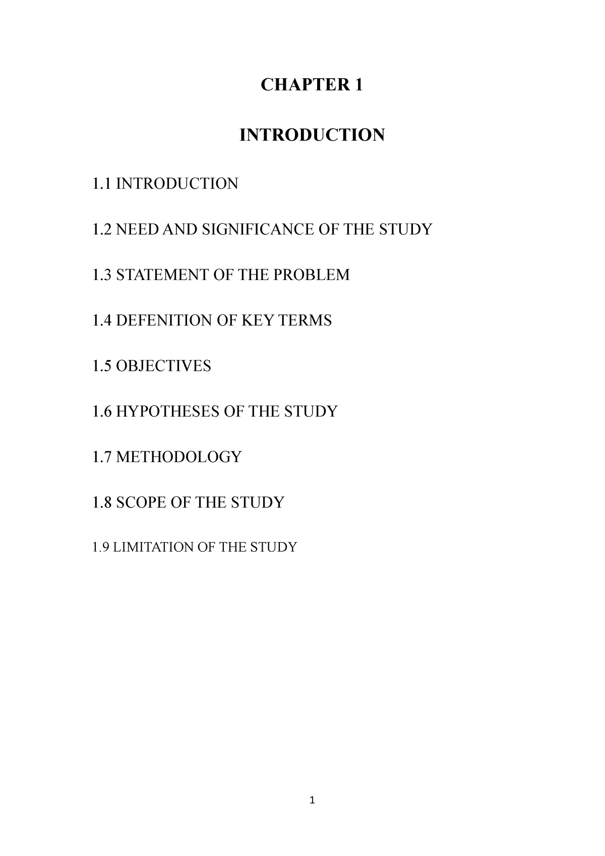 Final Research 11 - CHAPTER 1 INTRODUCTION 1 INTRODUCTION 1 NEED AND ...