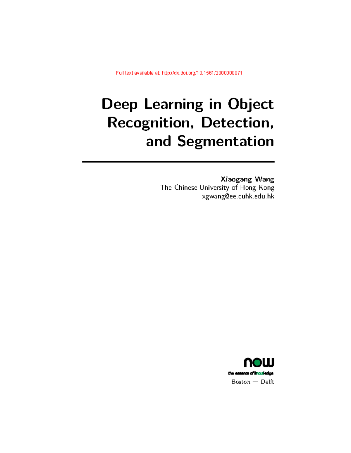 9781680831177-summary - Deep Learning in Object Recognition, Detection ...