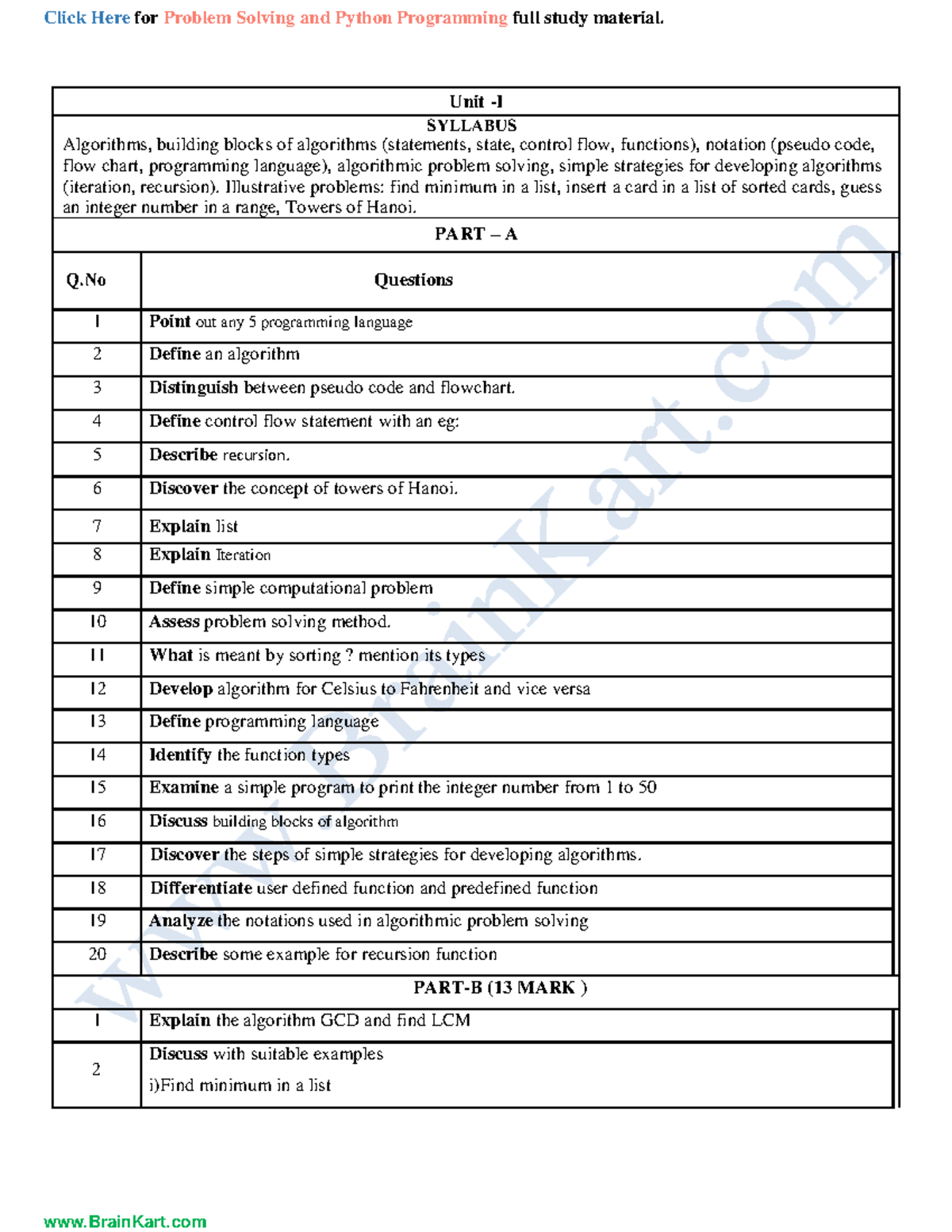 ge8151 problem solving and python programming syllabus pdf 2021