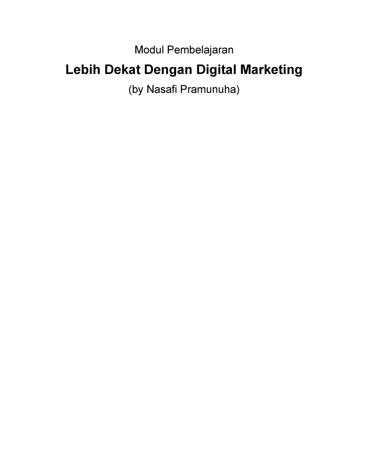 20230224 Mengenal Fundamental Digital Marketing - Modul Pembelajaran ...