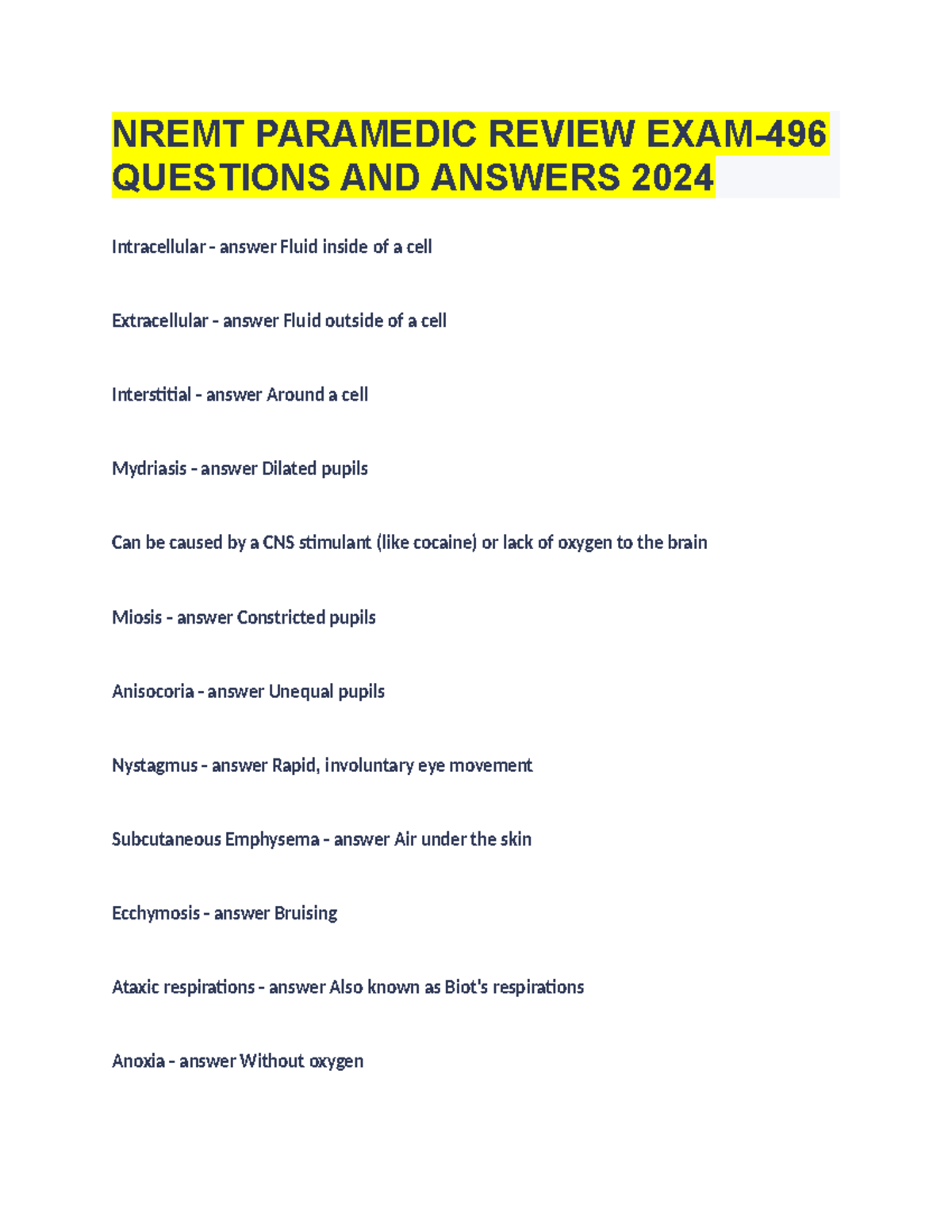 Nremt Exam Quizlet - km5pi0h
