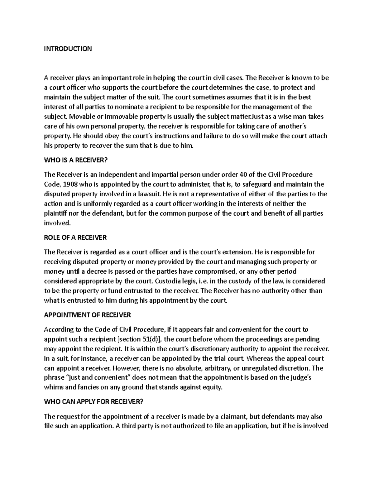 Receiver INTRODUCTION A receiver plays an important role in helping