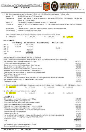 INT ACC 2 - INT ACC 2 - Chart of accounts is a list of all the accounts ...
