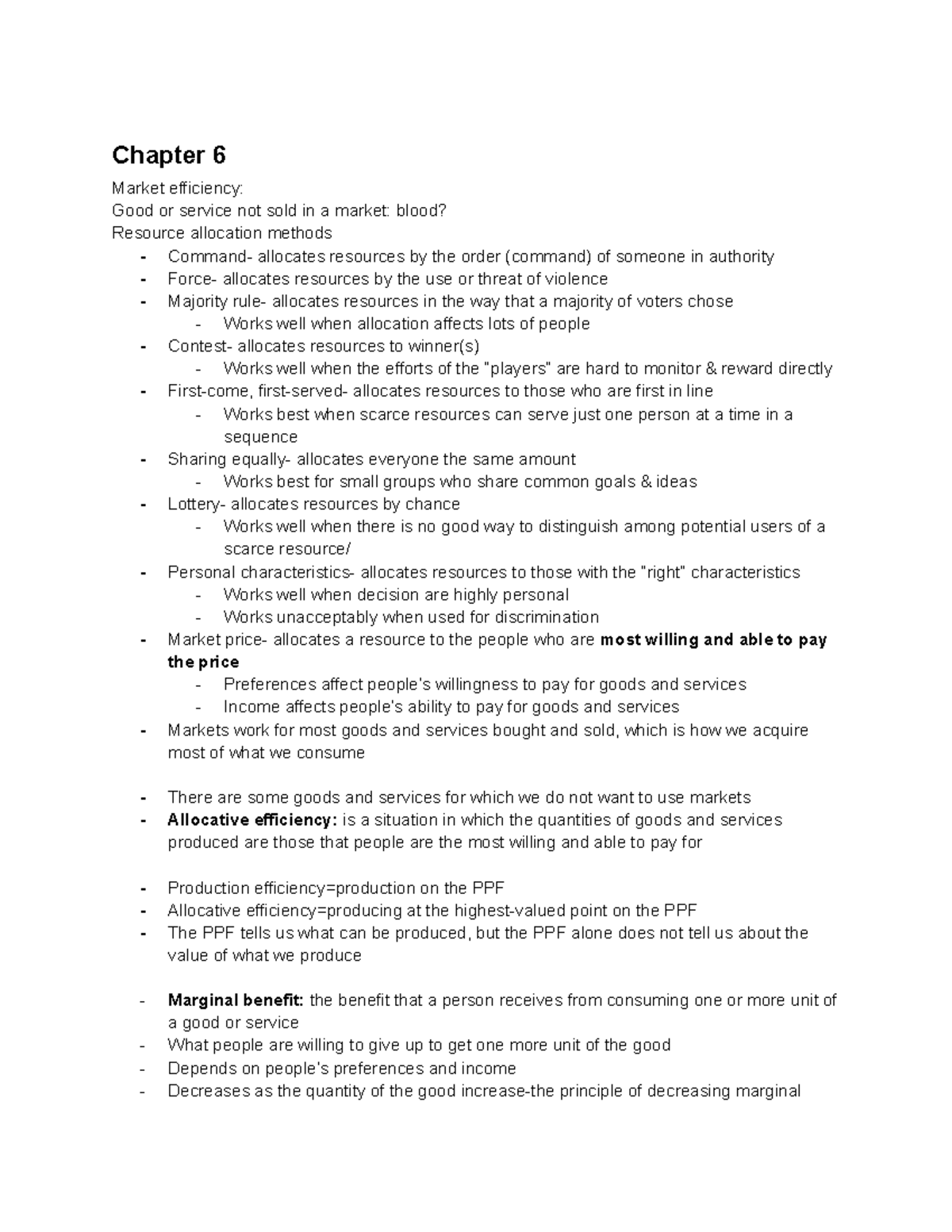 econ-101-module-2-notes-chapter-6-market-efficiency-good-or-service