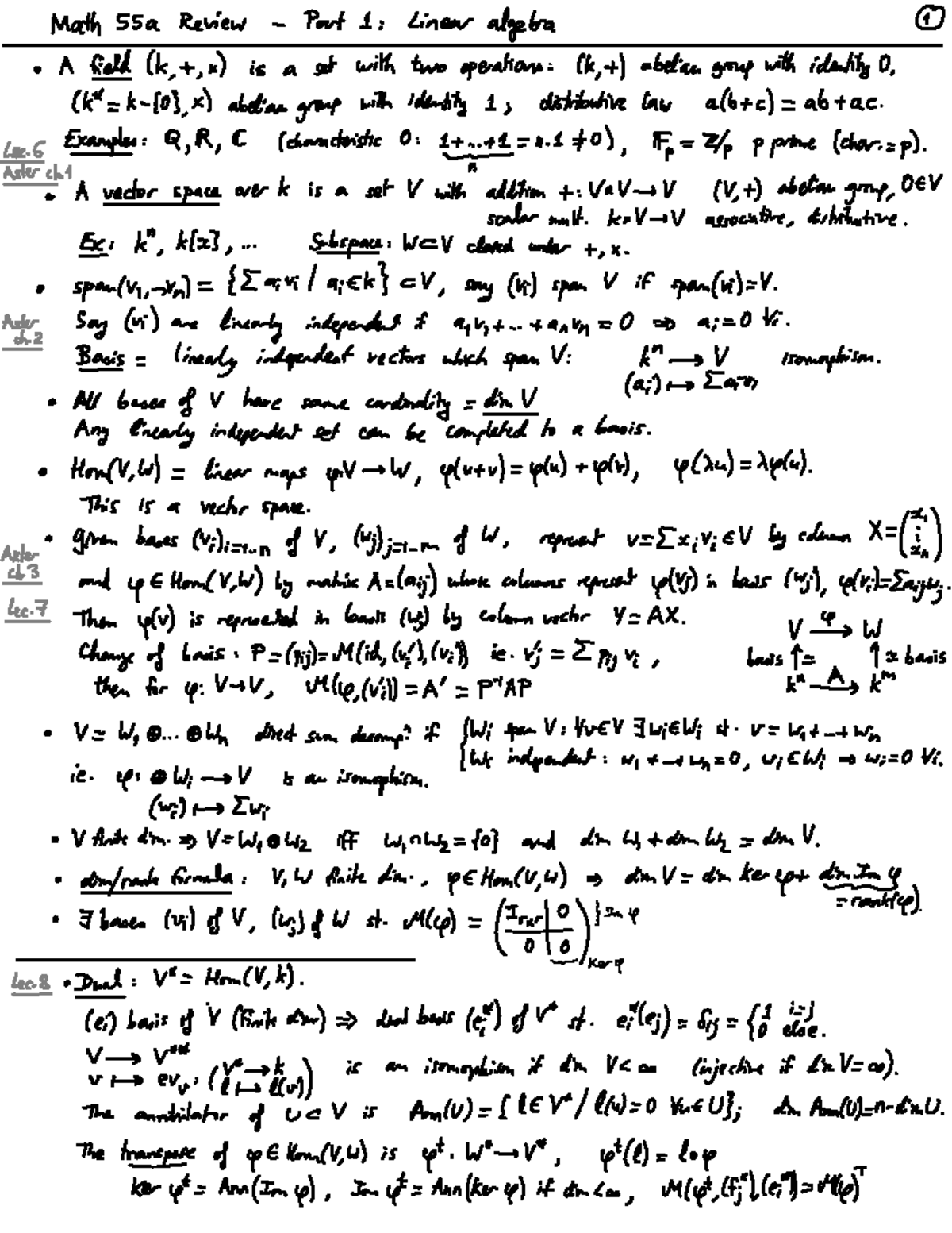 Review 1 MATH55 Studocu