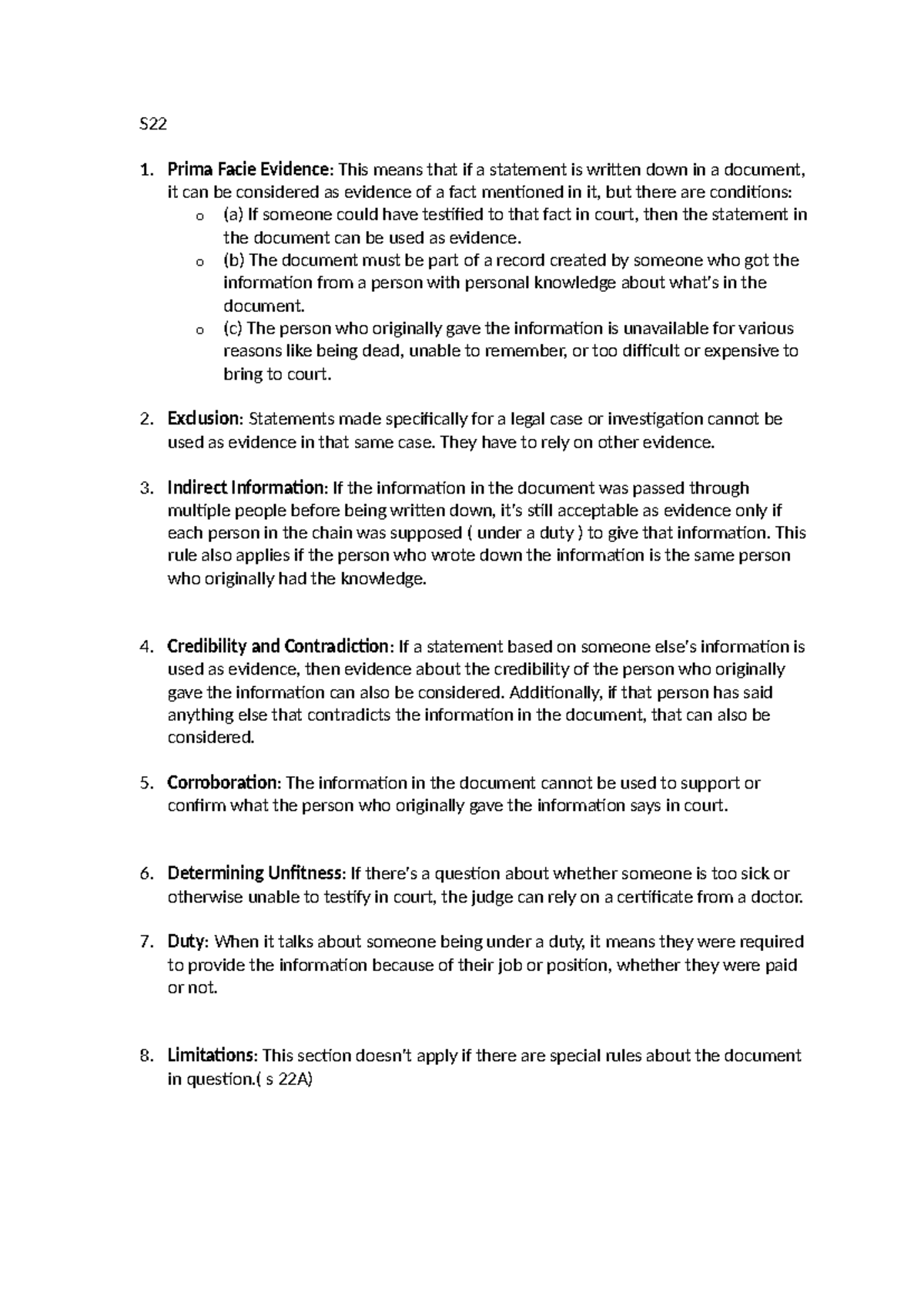 EO - Evidence ordinance explained - S Prima Facie Evidence: This means ...