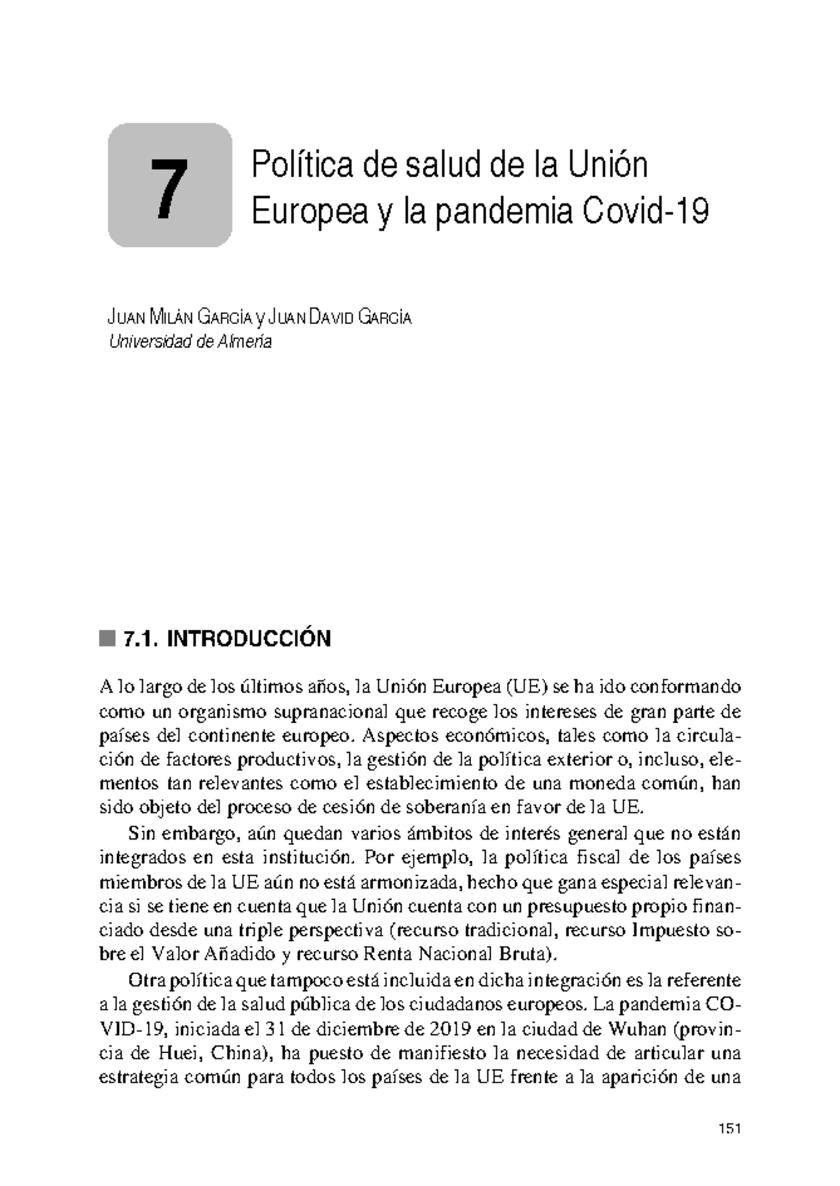 151-166 OEUE - Apunte - Política de salud de la Unión Europea y la ...