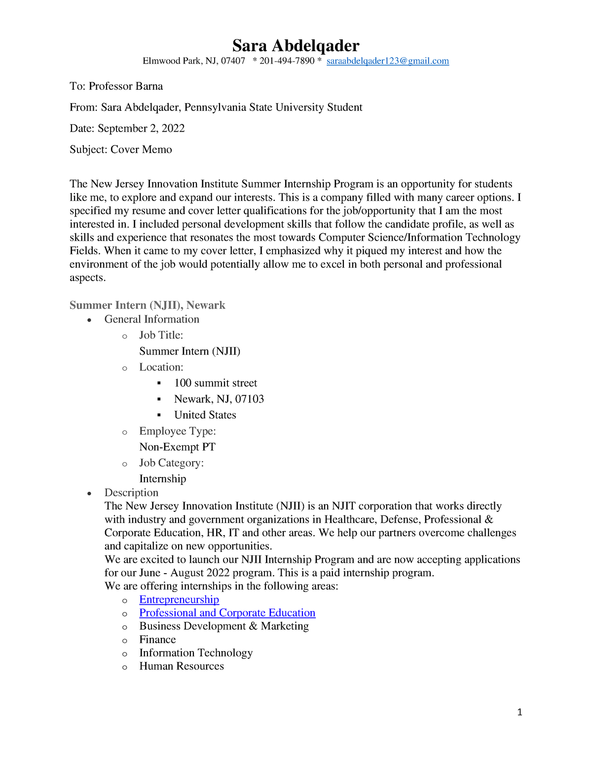 Job Packet- Final - Elmwood Park, NJ, 07407 * 201-494-7890 ...