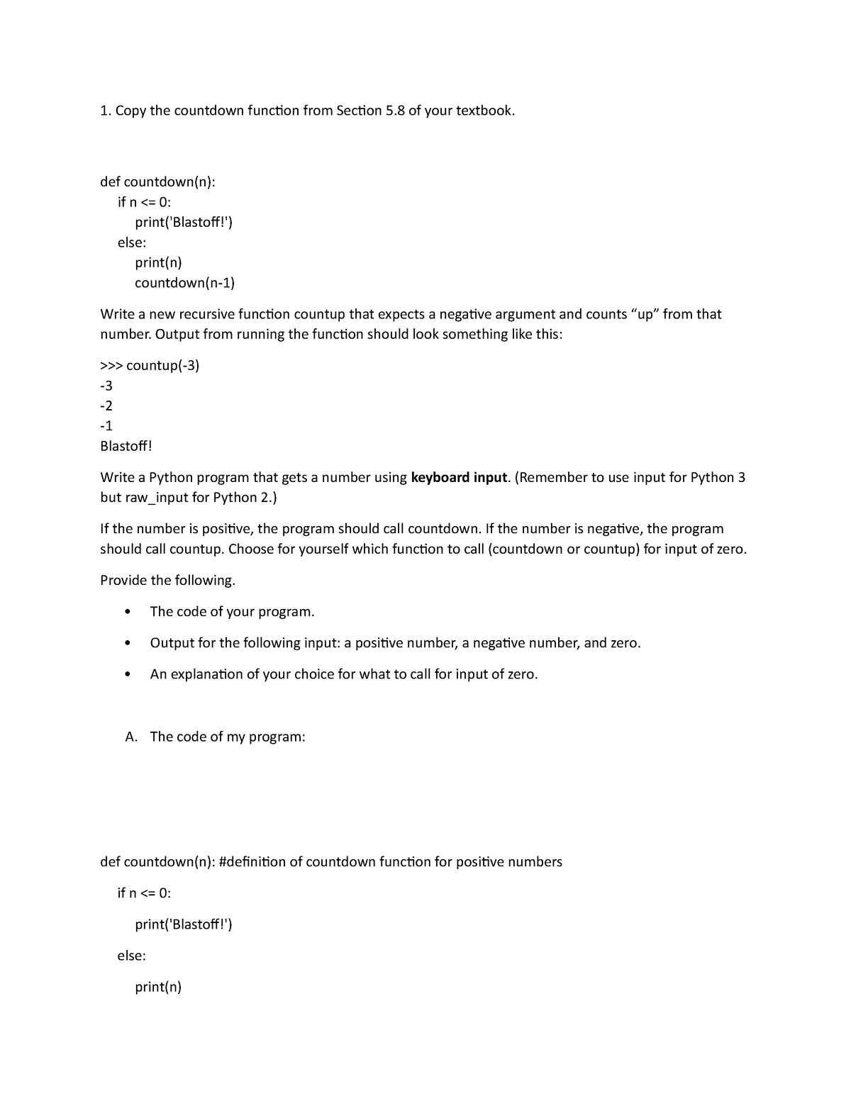 Learning Journal Unit 3 - Copy the countdown function from Section 5 of ...