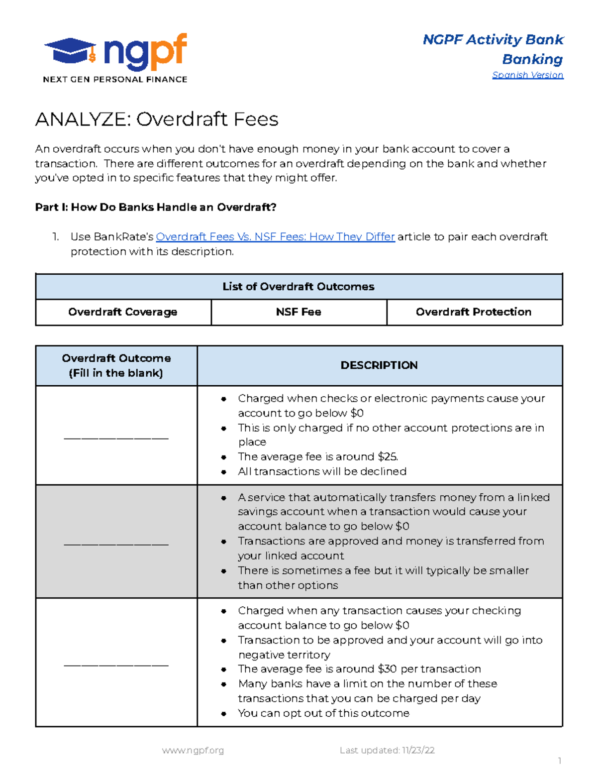Analyze Overdraft Fees - NGPF Activity Bank Banking Spanish Version ...