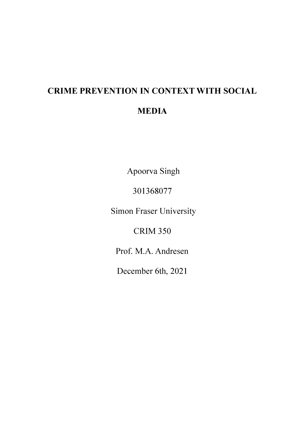 essay about role of media in crime prevention