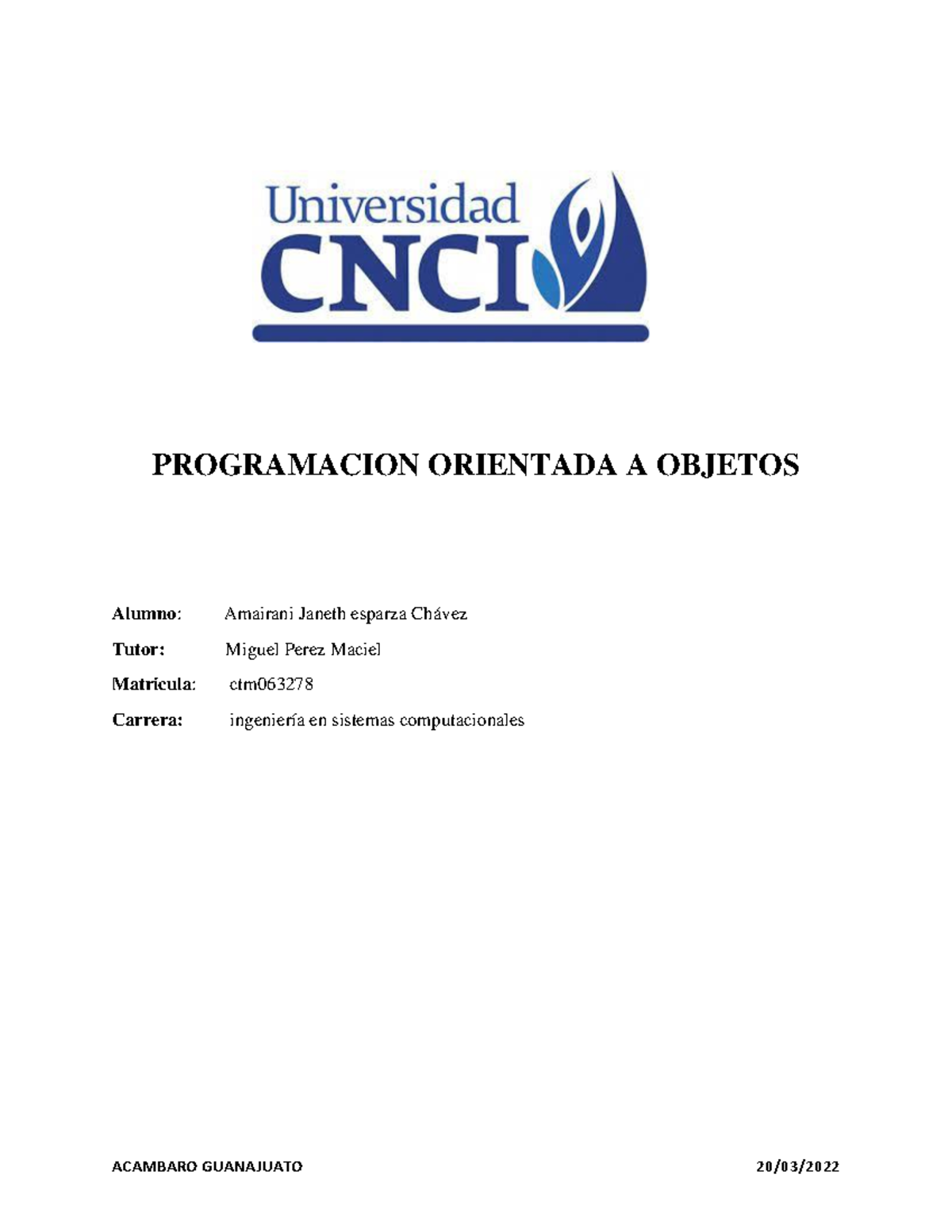 Programacion orientada a objetos 2 - Studocu