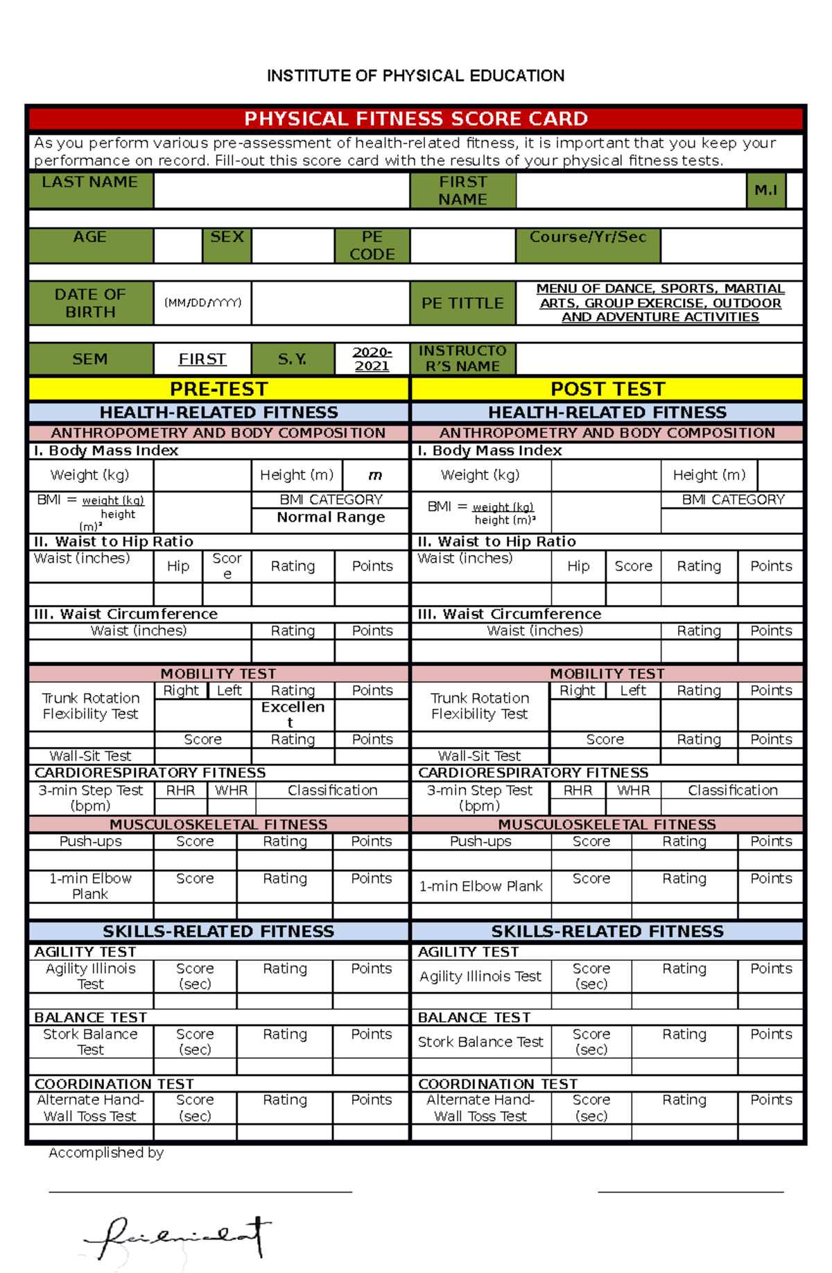 physical-fitness-test-score-card-institute-of-physical-education-physical-fitness-score