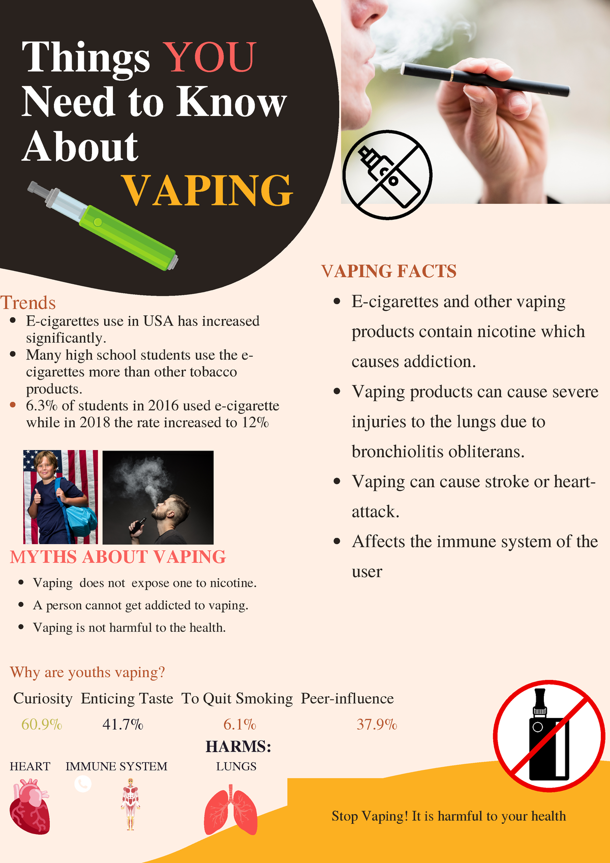 Vaping Flyer Final - Stop Vaping! It Is Harmful To Your Health Things ...