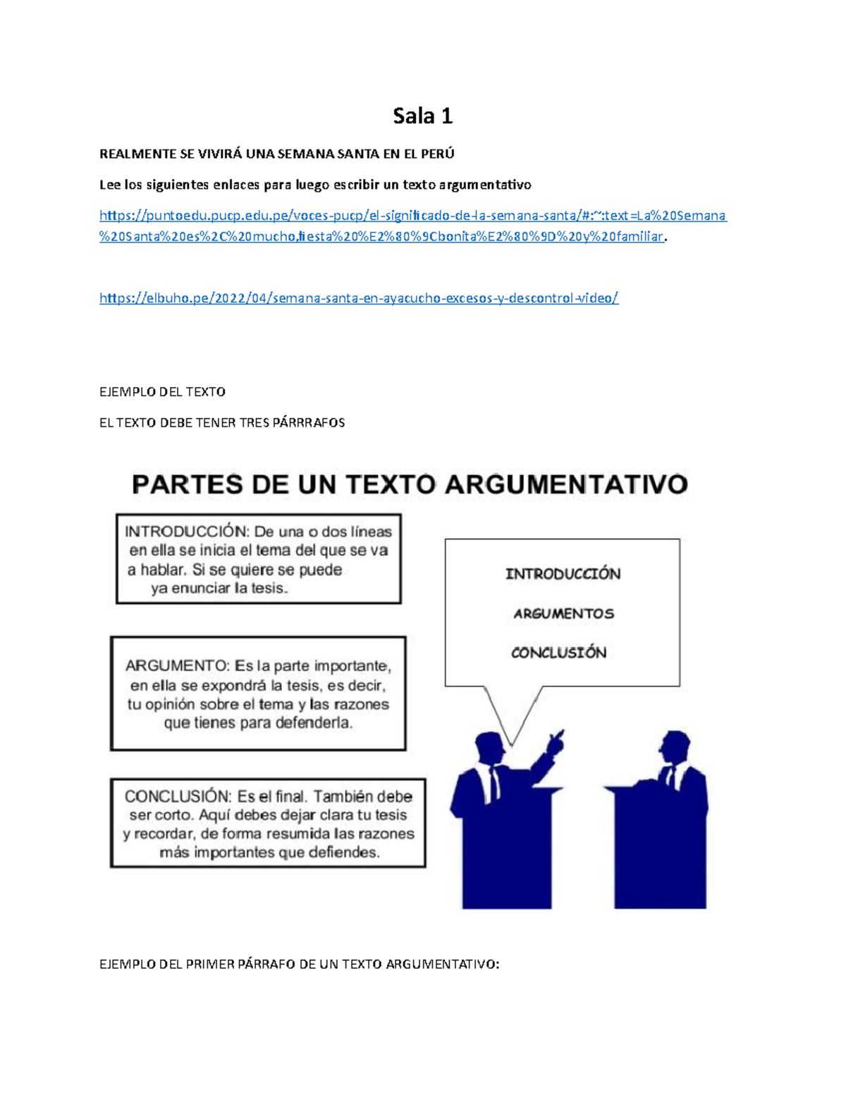 Textos Argumentativos - Sala 1 REALMENTE SE VIVIRÁ UNA SEMANA SANTA EN ...