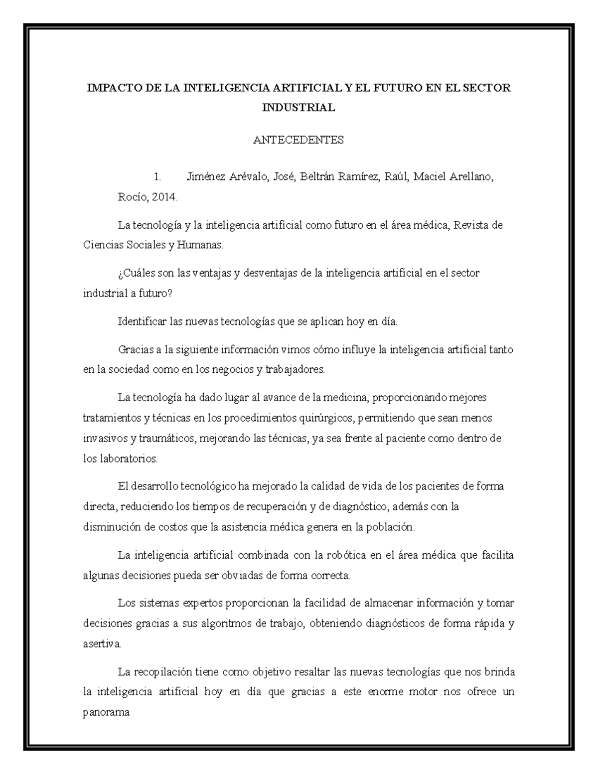 Terminado Impacto DE LA Inteligencia Artificial Y EL Futuro EN EL ...
