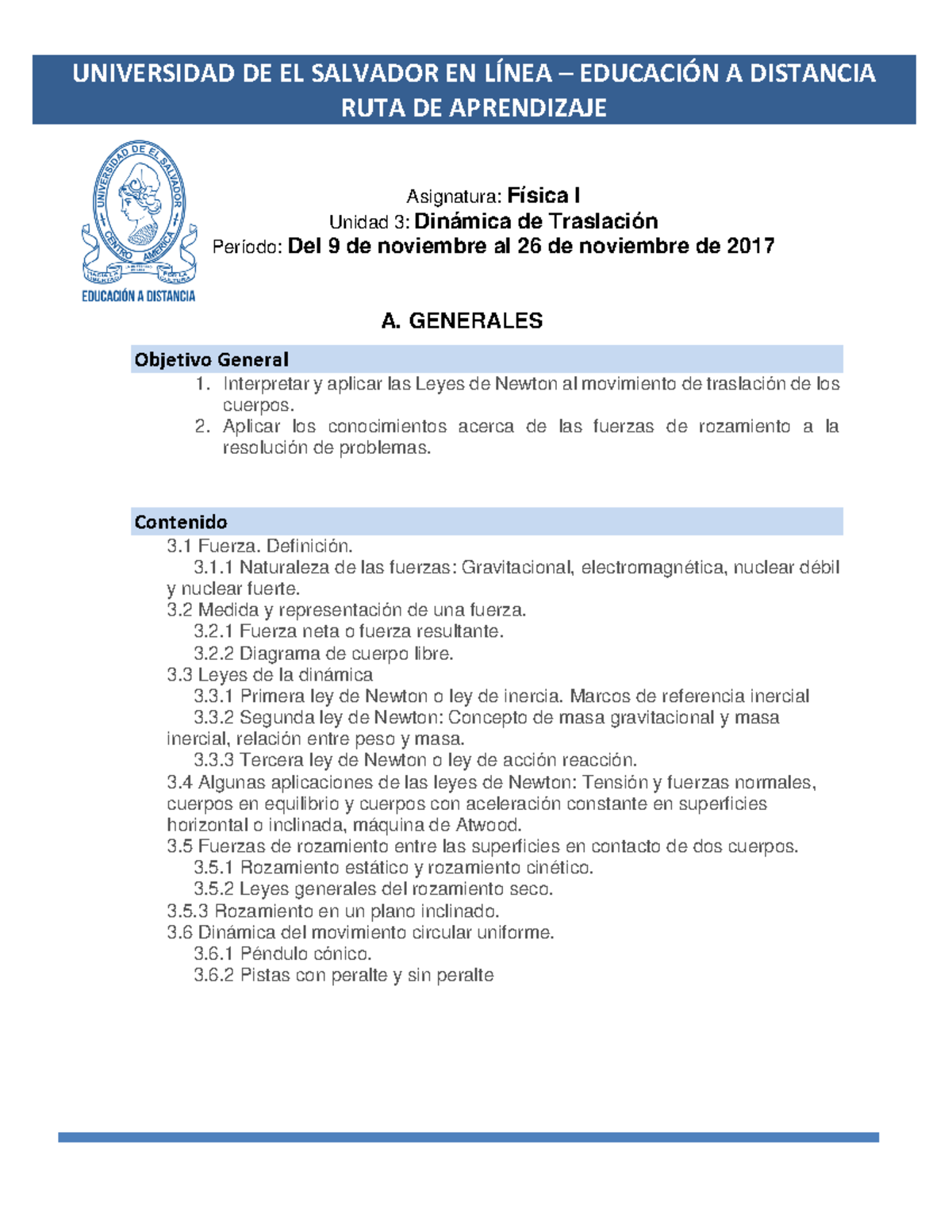 Ruta de aprendizaje Unidad 3 - UNIVERSIDAD DE EL SALVADOR EN LÕNEA ...