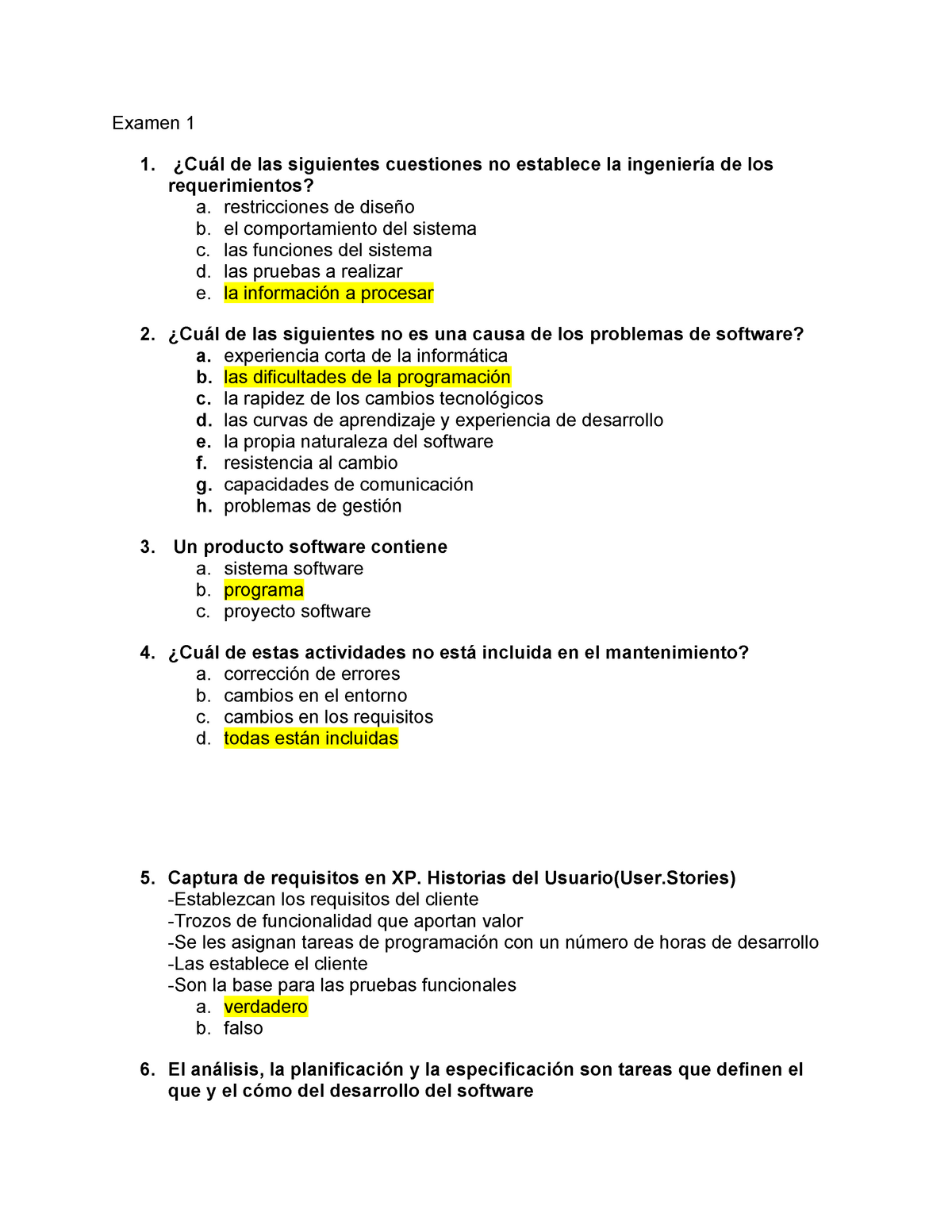 Examen De Muestra Practica 2012 Preguntas Y Respuestas Examen 2