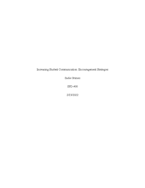 GCU SPD-400 Week 7 - Benchmark - Behavior Support Plans - Proposal For ...