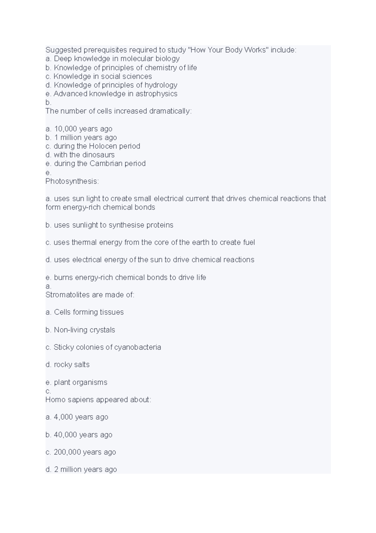 Suggested prerequisites required to study - Deep knowledge in molecular ...