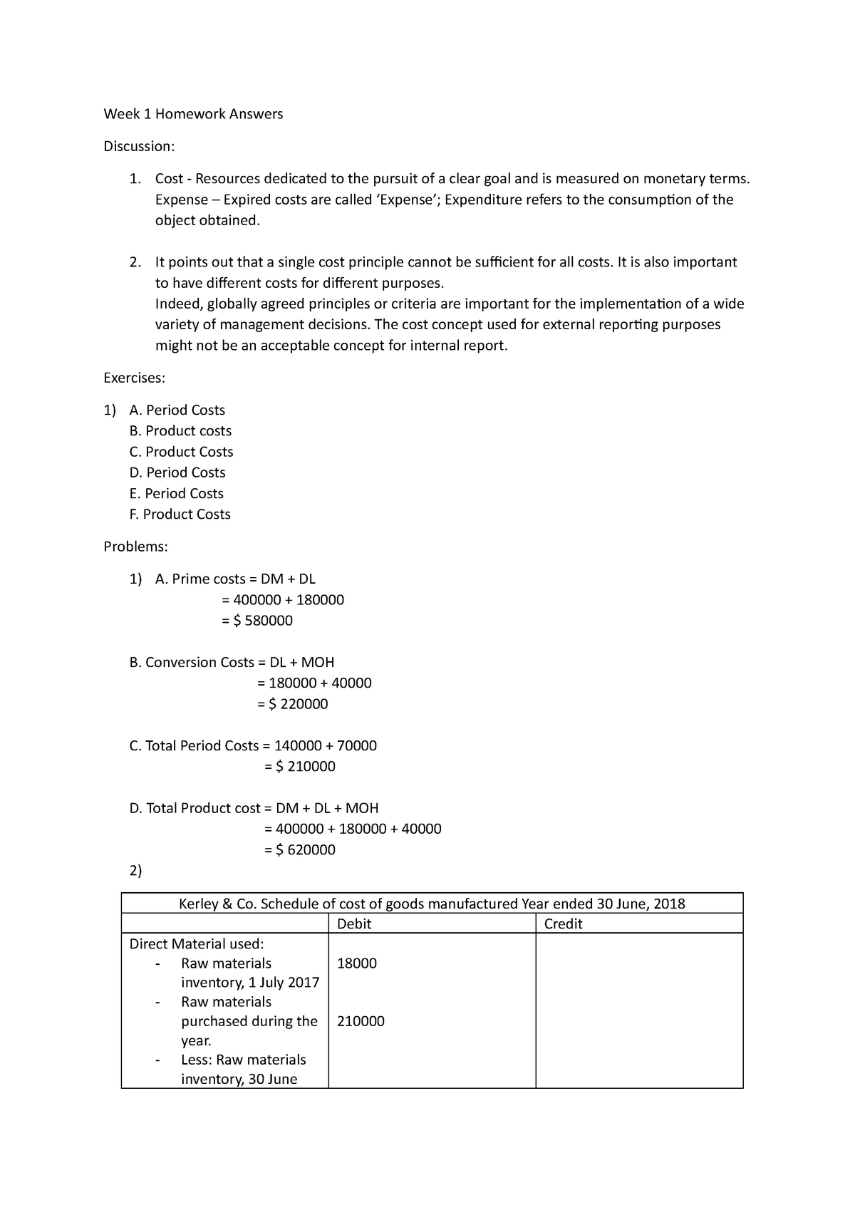 week 1 assignment answers