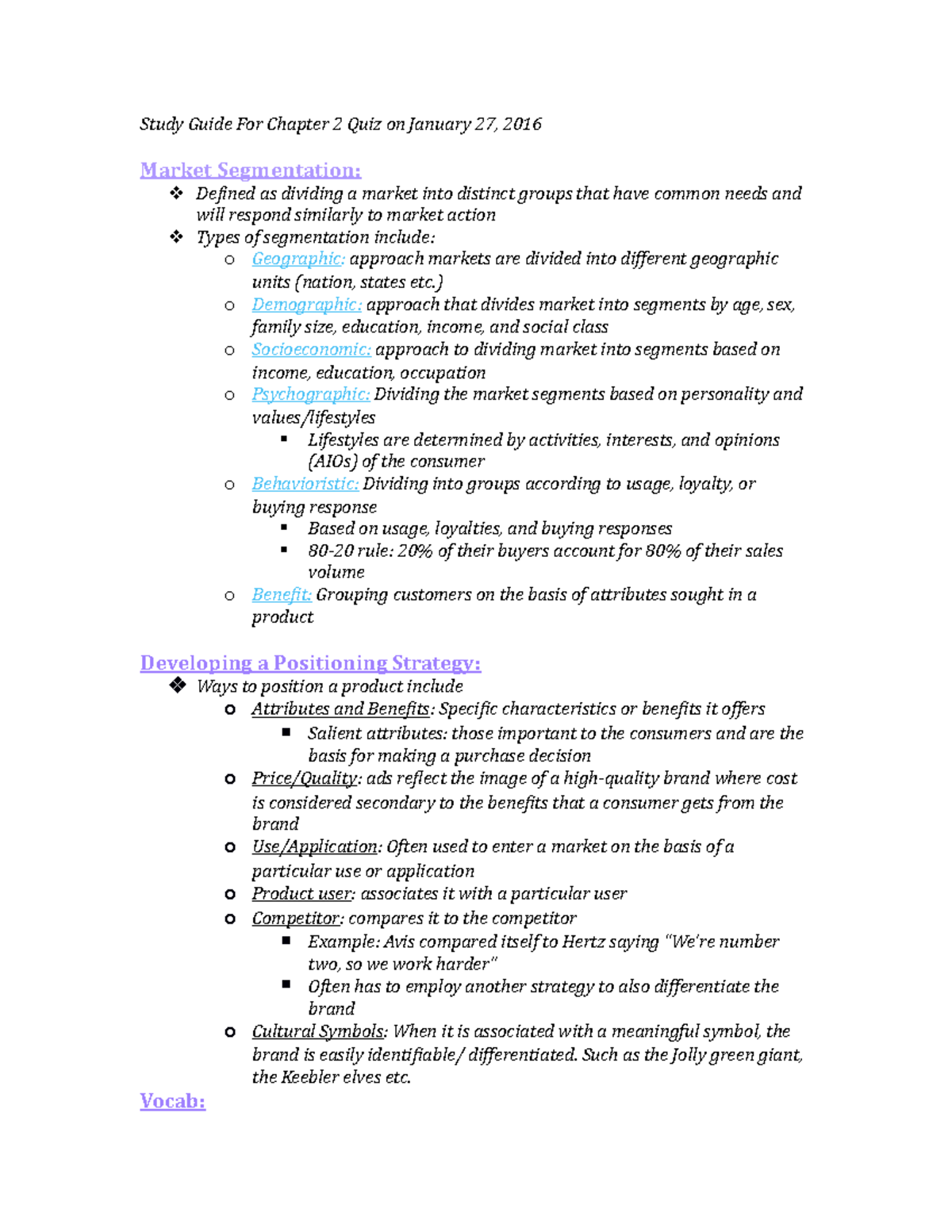 Ch. 2 Studyguide - Summary - MKT 302 Consumer behavior - Study Guide ...