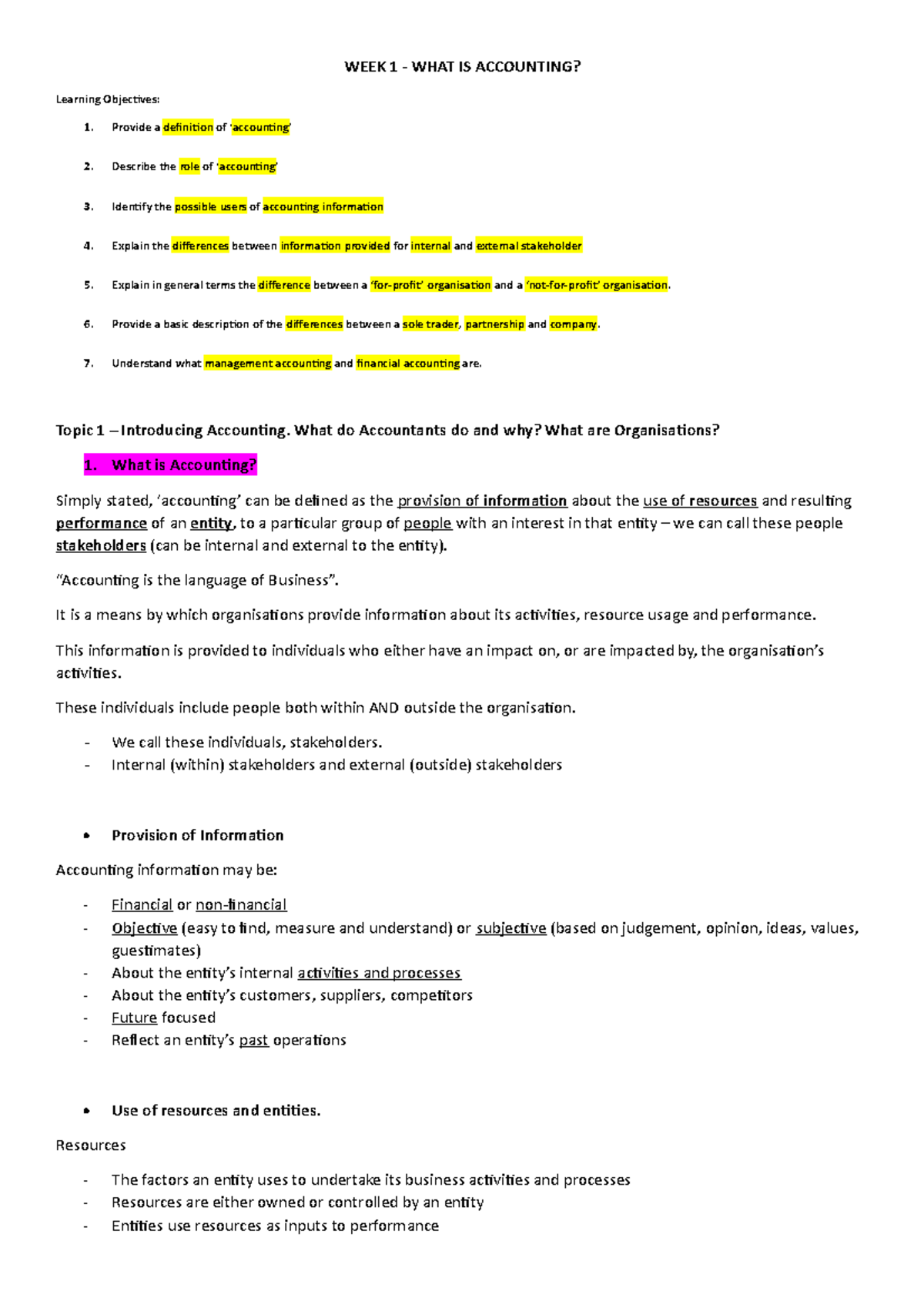 202003 03 - week 1 what is accounting - WEEK 1 - WHAT IS ACCOUNTING ...