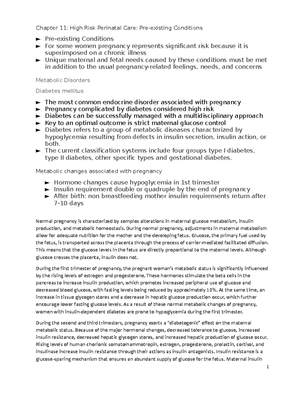 Chapter 11 MC - High Risk Pregnancy - Chapter 11: High Risk Perinatal ...