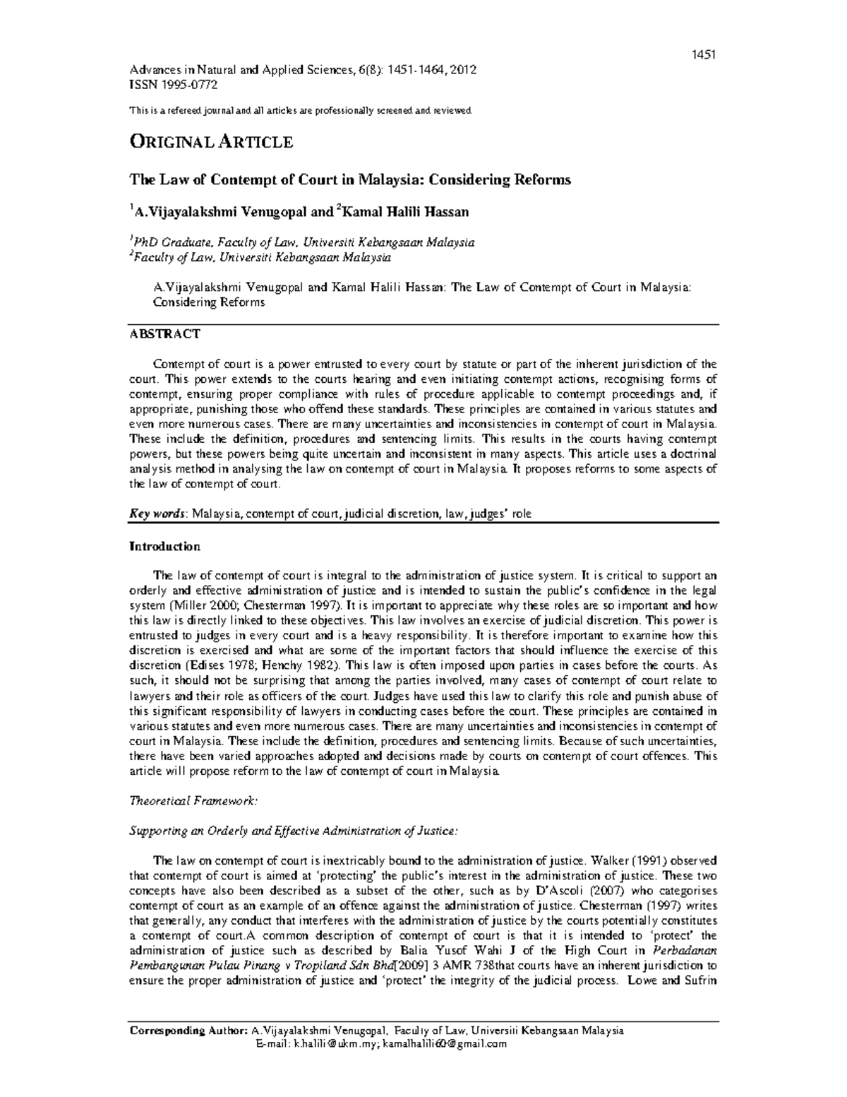 C8 Contempt of Court - No comment - Advances in Natural and Applied ...