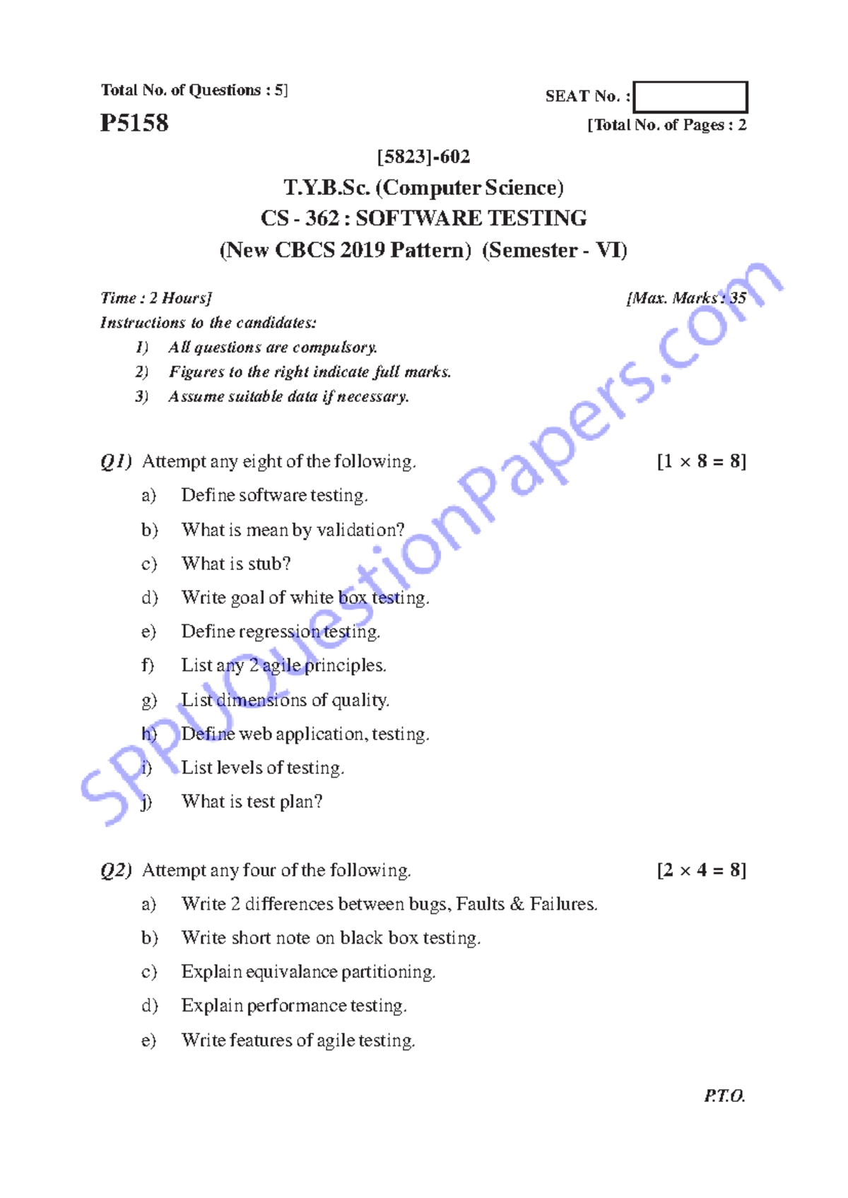 Bsc computer-science-cs semester-6 2022 april software-testing-2019 ...