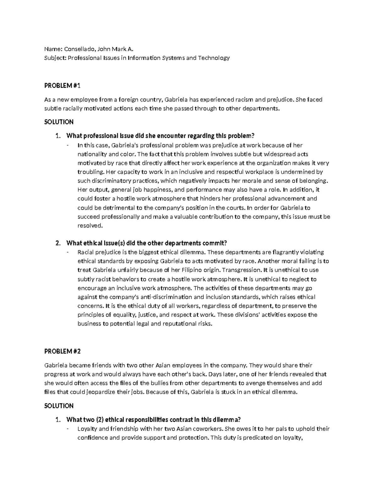 Professional Issues in Information Systems and Technology 04 ...