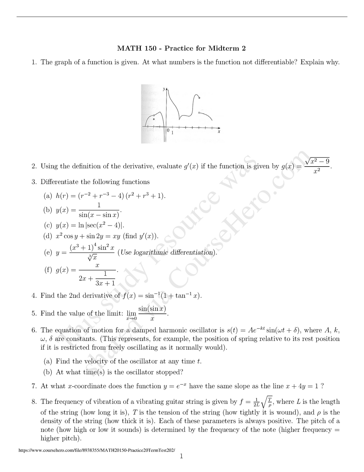 Math 15 0 Practice term Test 2 Studocu