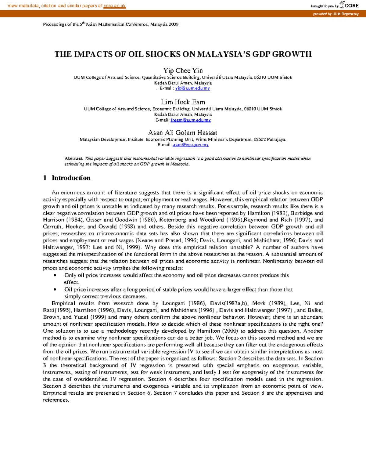 File Oil financial crisis - Proceedings of the 5th Asian Mathematical ...