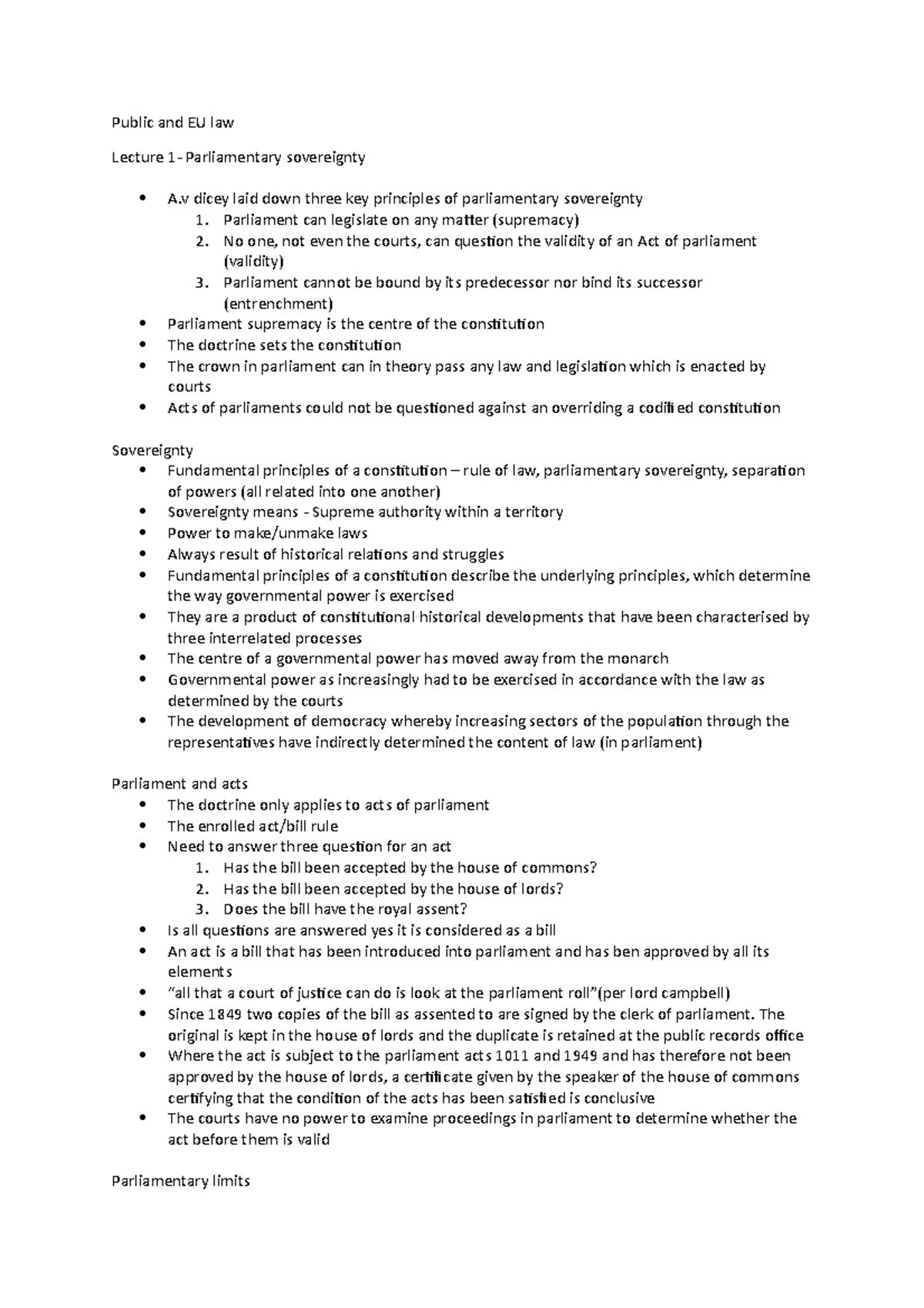 Lecture 1 - notes - PGD6PUL - LSBU - Studocu