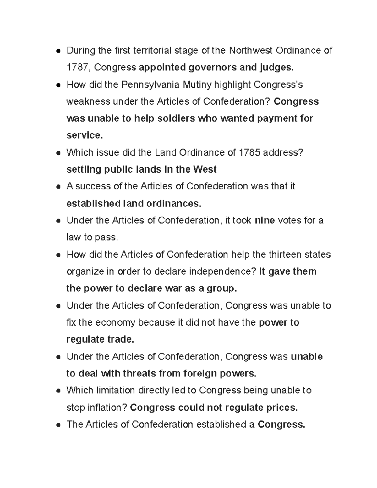 A Weak Confederation These are notes that you can use. During the