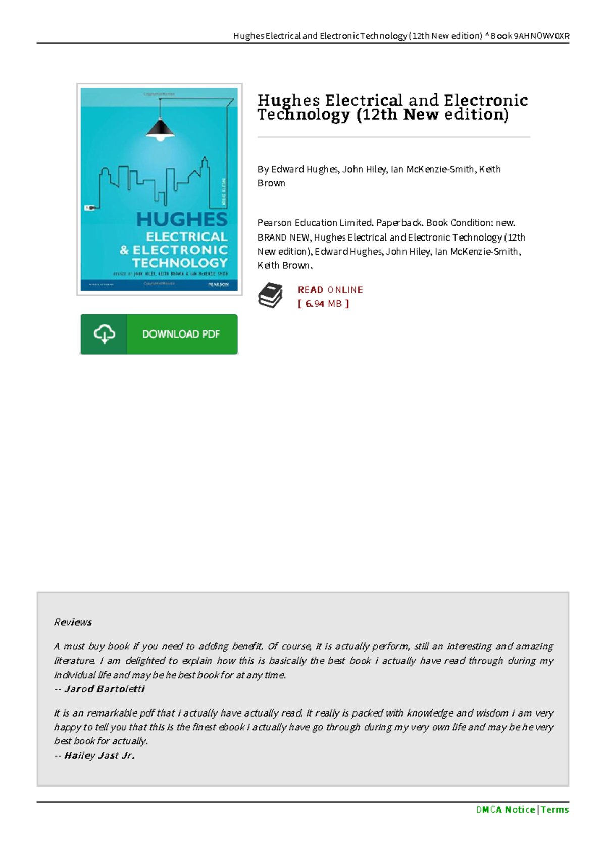 Dokumen Hughes Electrical and Electronic Technology (12th New edition